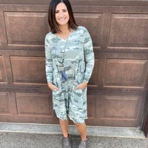 NWT - LuLaRoe Emily Dress - Camouflage Print - XS